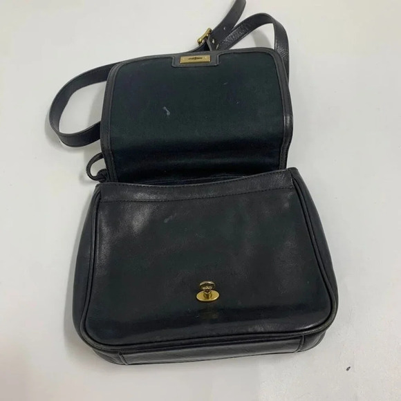 Fossil Women's Leather Gold Studded Key Lock Accessory Adjustable Crossbody - Picture 6 of 14